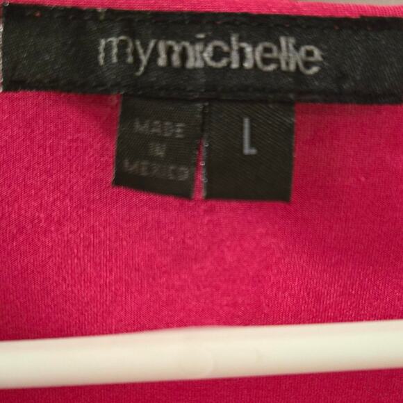 My Michelle Pink Ruched Top - Picture 5 of 5